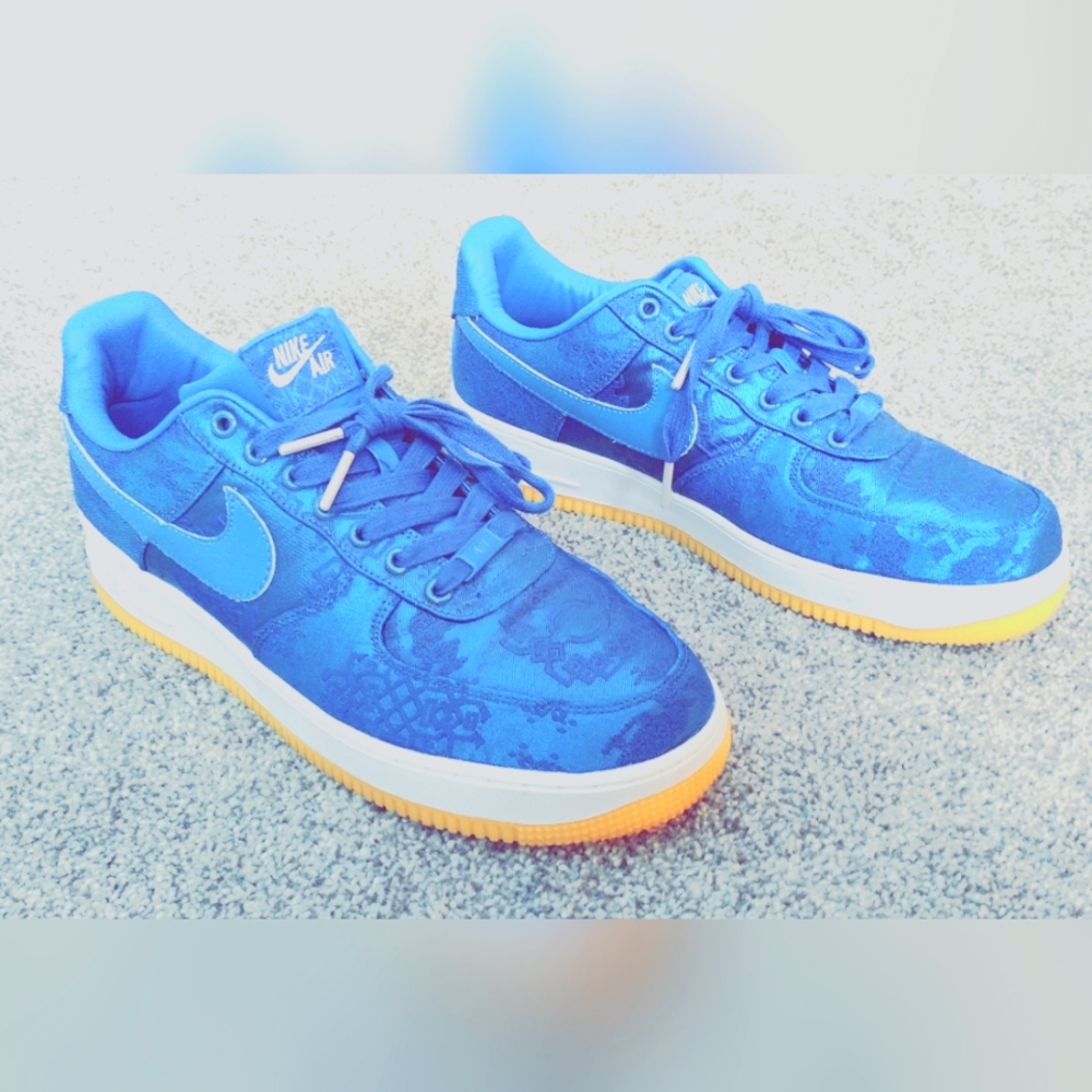 Nike x Clot AF1 Low Blue Silk